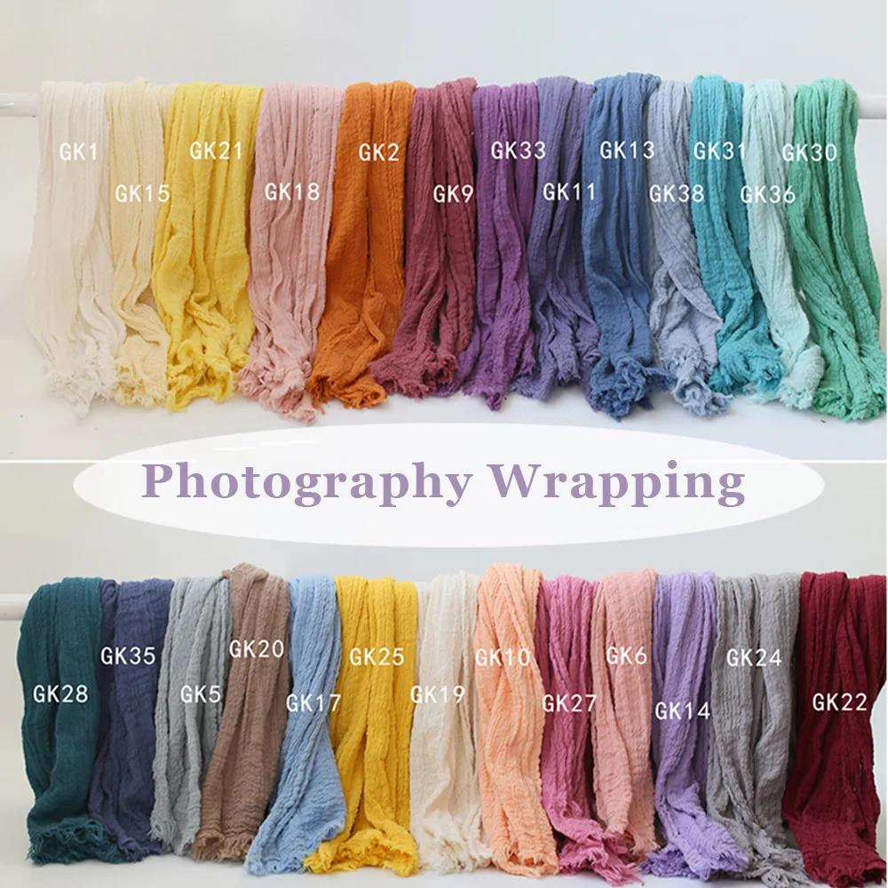 Accessoires de photographie professionnels extensibles pour nouveau-nés, enveloppes en gaze de coton