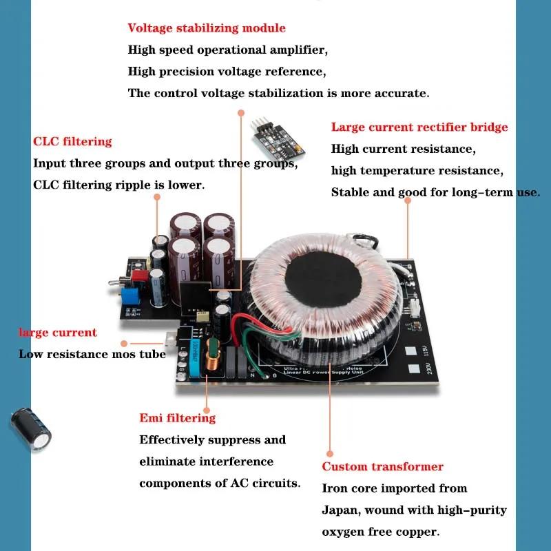 LHY AUDIO 50W DC alimentation régulée linéaire Audio 50VA linéaire PSU DC12V pour HDD NAS routeur MA