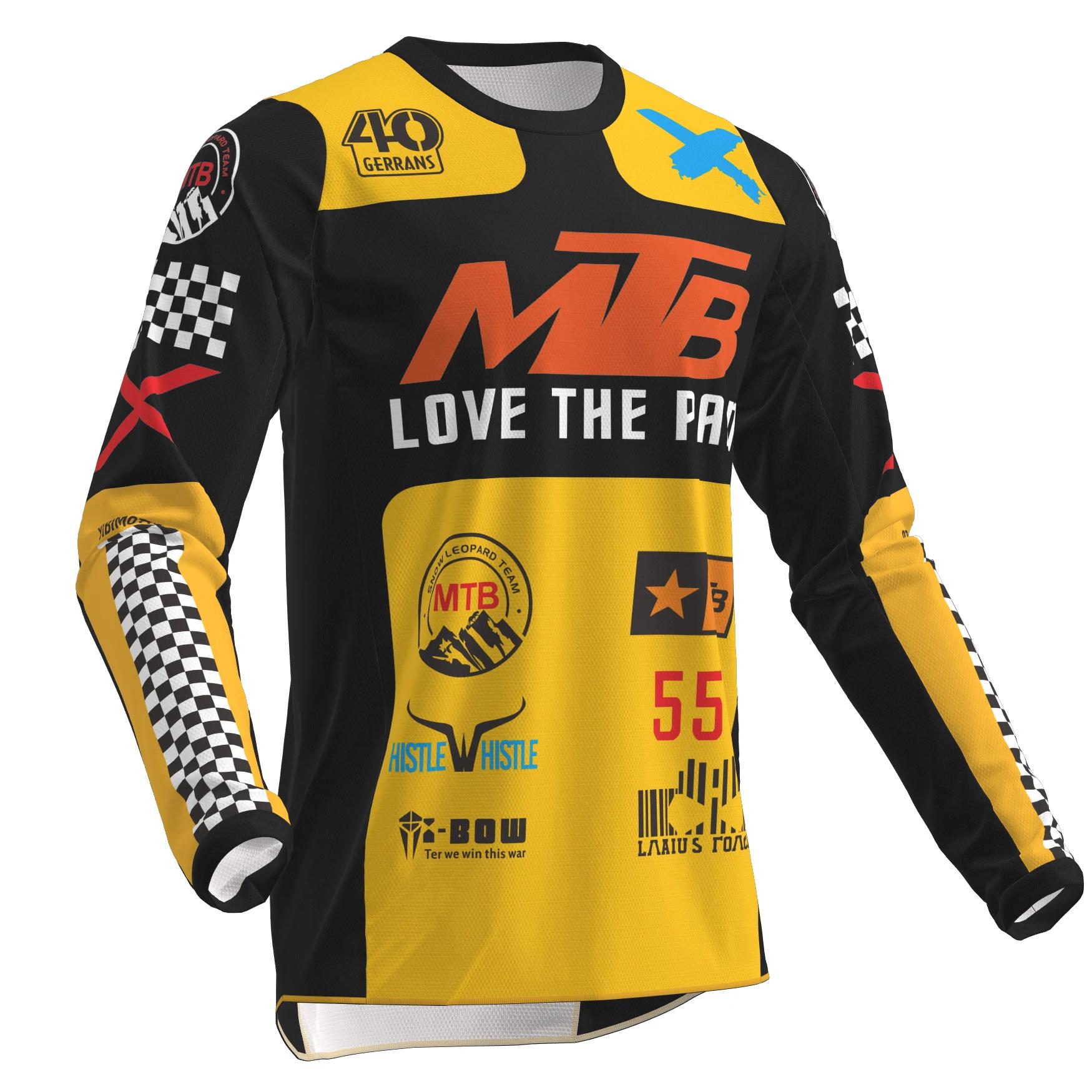 Maillots de cyclisme de Motocross à manches longues pour hommes descente VTT chemises vtt tout-terra