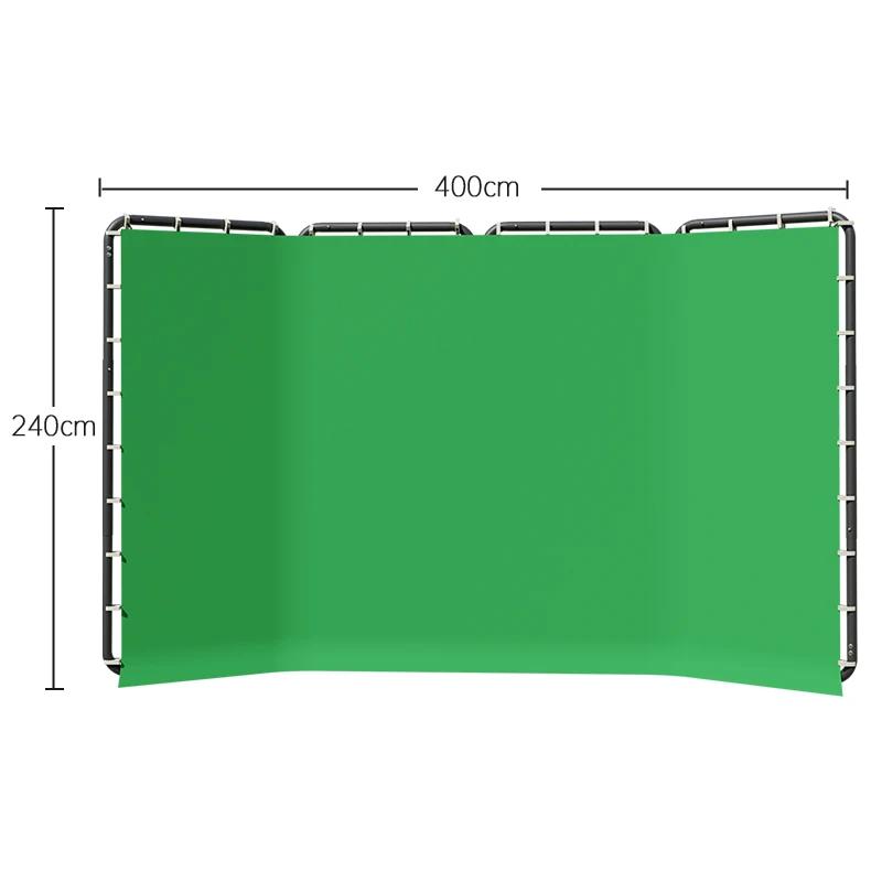 Support de fond photo SH 2,4x4M avec écran vert pour photographie, support de fond de studio et trép