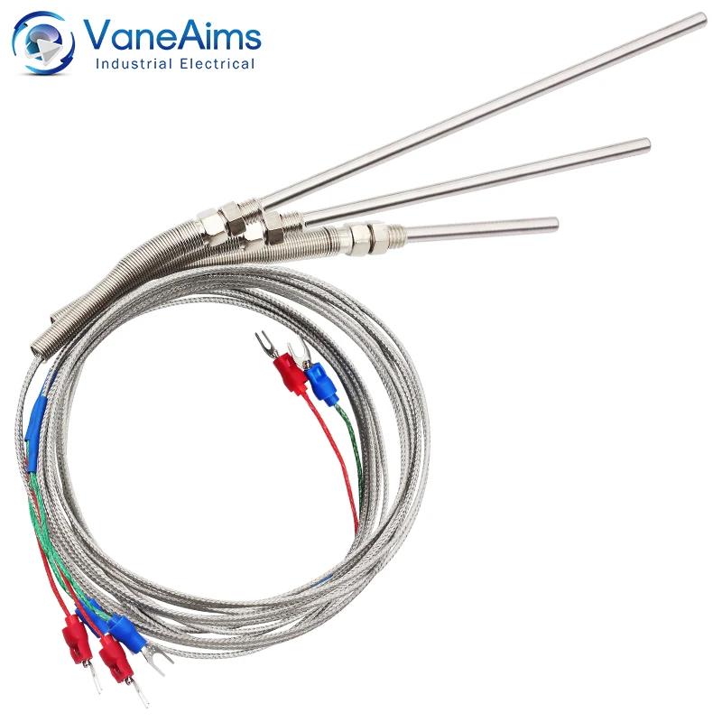 VaneAims Thermocouple M8 0.5m 1m 2m 3m Type K J PT100 50mm 100mm 150mm 200mm sonde à ressort de Comp