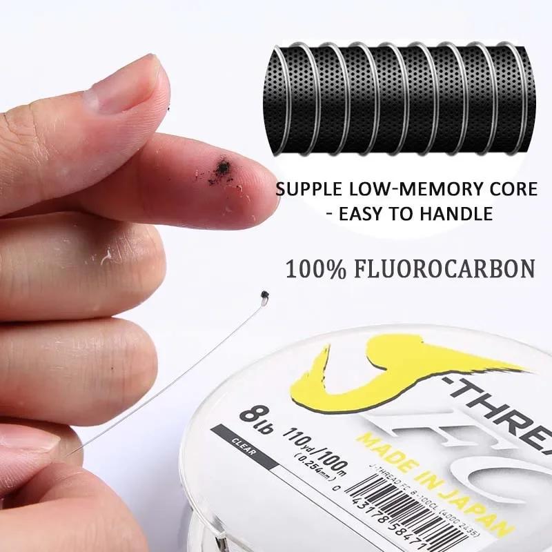 Ligne de leader en fluorocarbone DaiwaJ-Fluoro 50M et 100M haut niveau de résistance à l'abrasion li