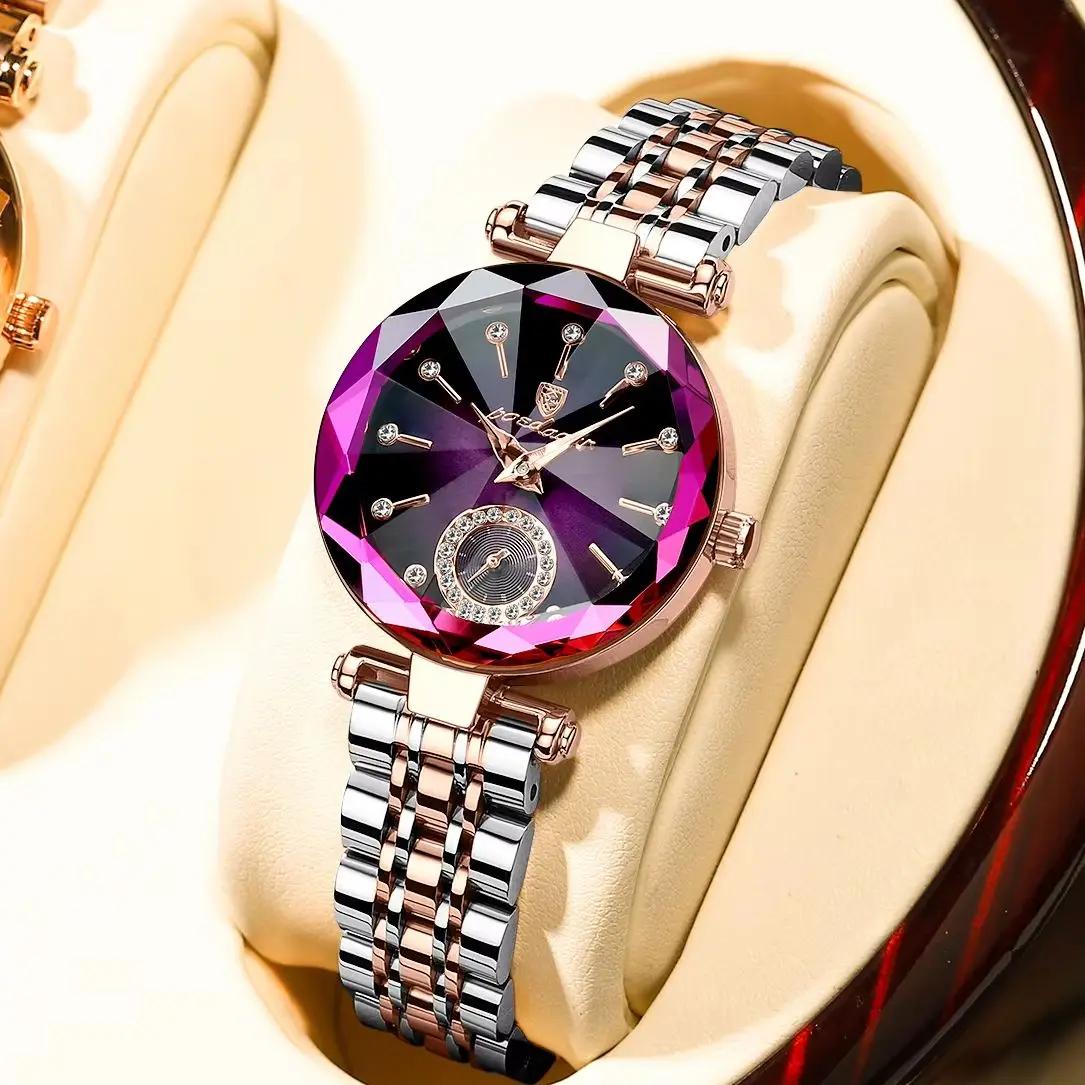 POEDAGAR luxe élégant dames montre-bracelet étanche en acier inoxydable montres à Quartz pour femme