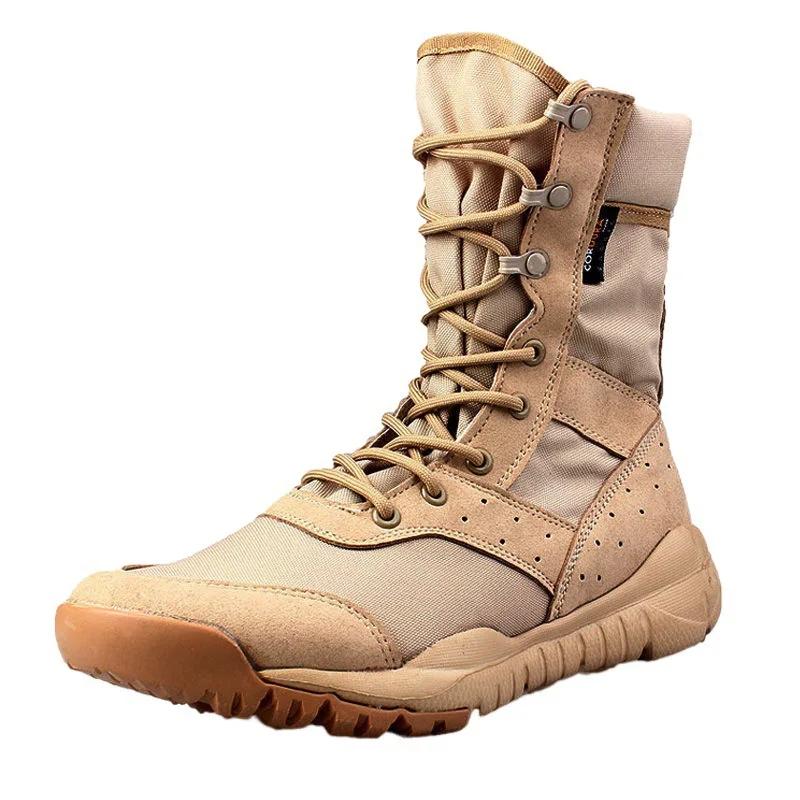 Bottes de travail tactiques pour hommes, chaussures d'entraînement de Combat en toile ultralégères e