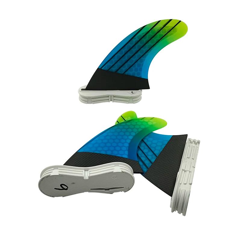 M/L LeicFins Set UPUSRF FCS II Performer-3 palmes en fibre de carbone pour surf, double onglets 2, p