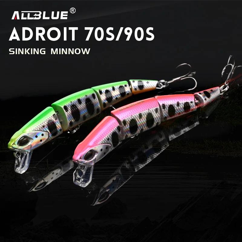 ALLBLUE professionnel articulé Swimbait 70mm 90mm coulant méné leurre de pêche Jerkbait artificiel d