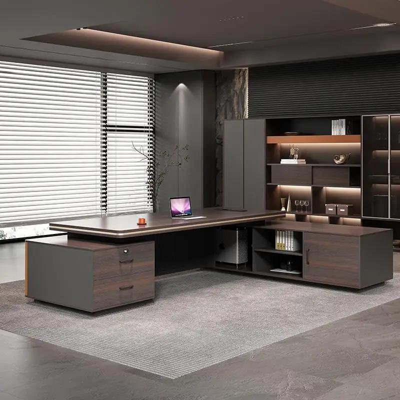Bureaux De bureau modernes design organisateurs stockage poste De travail De luxe bureaux De bureau