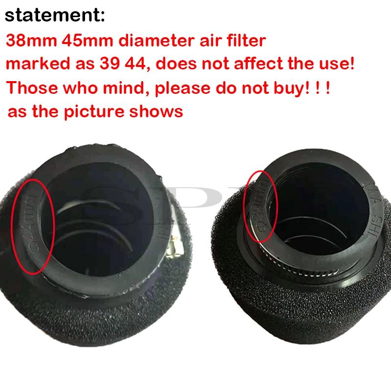 Filtre à air en mousse à col coudé droit et courbé, éponge nettoyante pour cyclomoteur scooter, D343