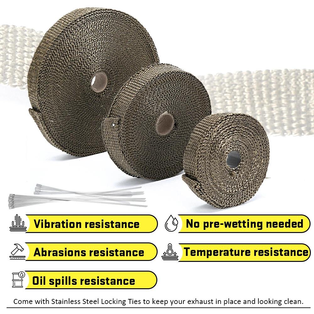 Rouleau d'enveloppe thermique d'échappement en fibre de verre de haute qualité 1M 5M 10M 15M pour ba