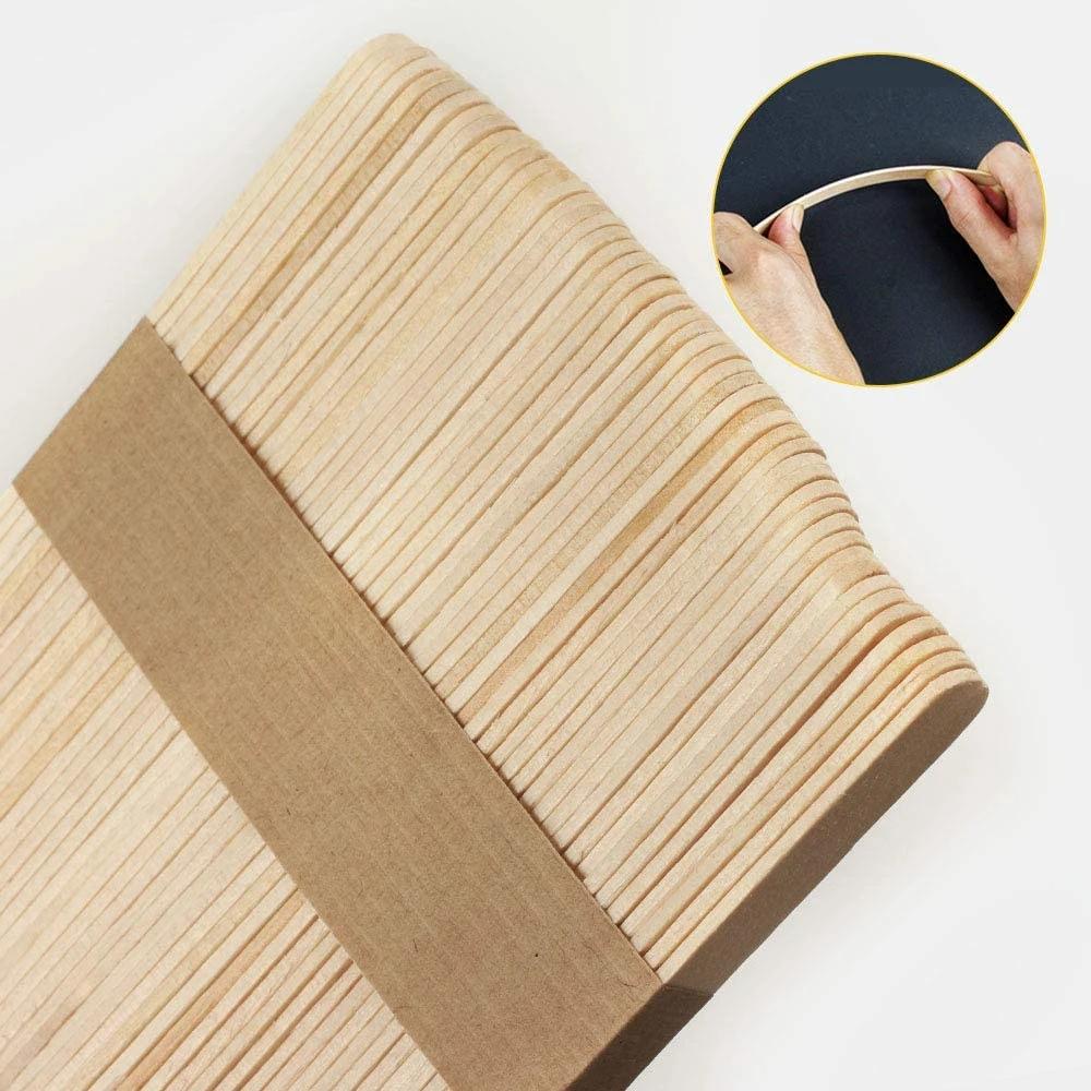 50 pièces bâtons de glace Popsicle moule accessoires bâtons en bois naturel cuillère à crème glacée