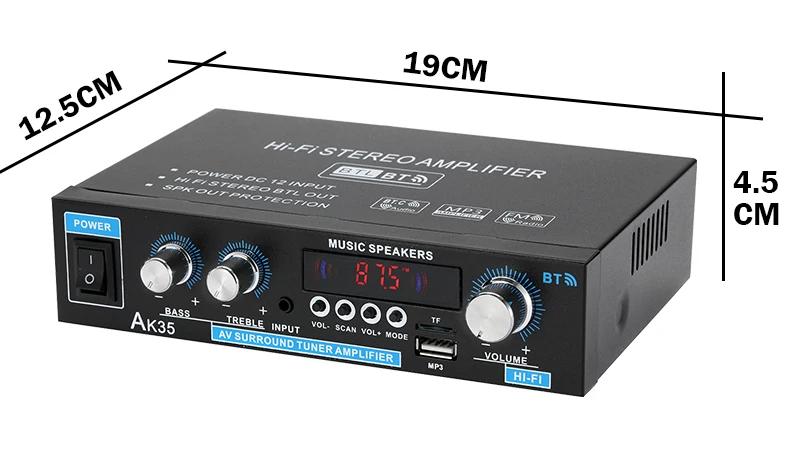 AK45/AK35 800W amplificateur de puissance domestique 2 canaux Bluetooth 5.0 Mini amplificateur de so