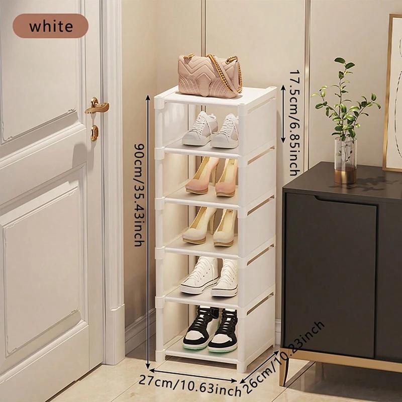 Étagère à chaussures petite armoire à chaussures élargie contre le mur porte étagère à chaussures pe