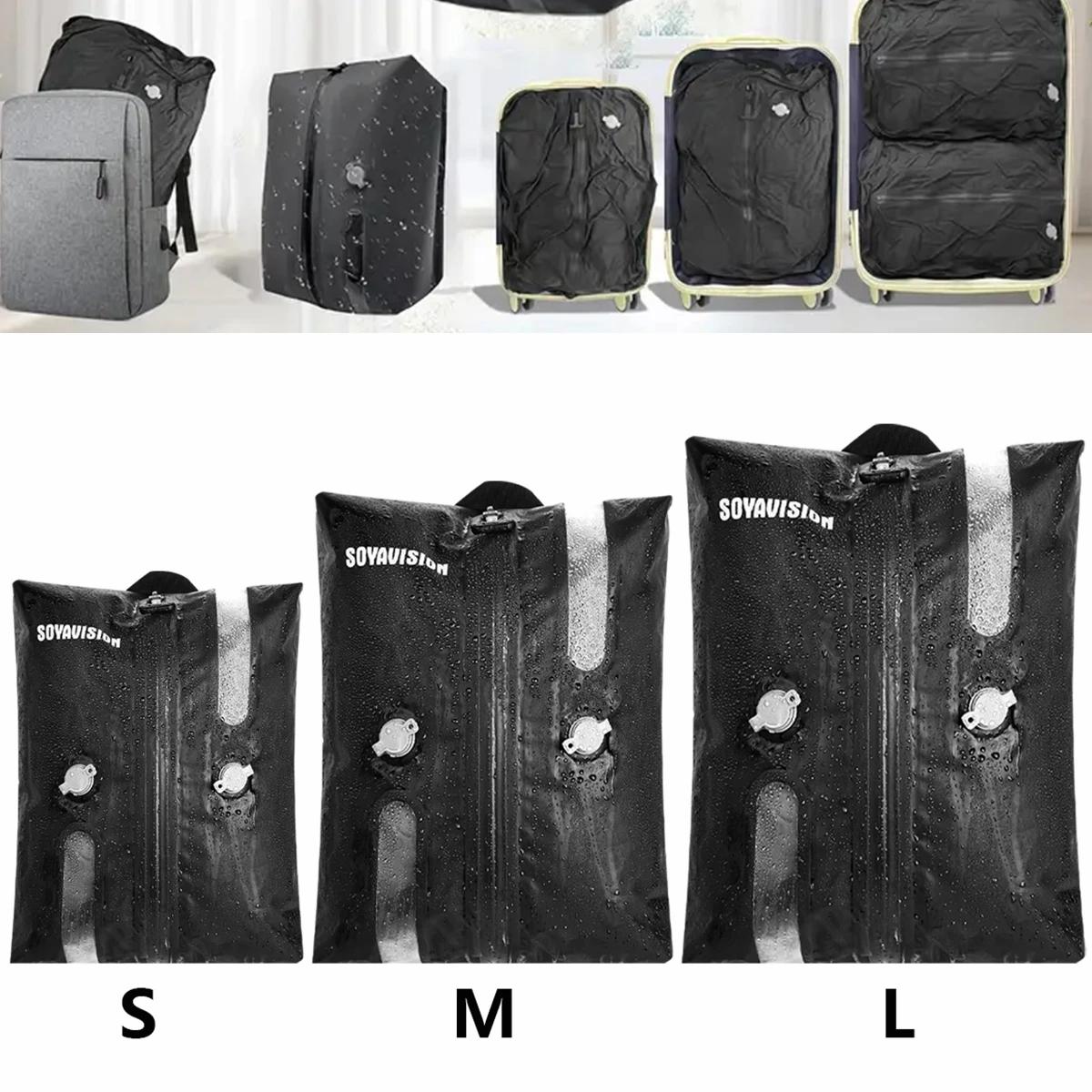 Sac sous vide de voyage, sac de rangement réutilisable, sac de Compression pliable de voyage en plei