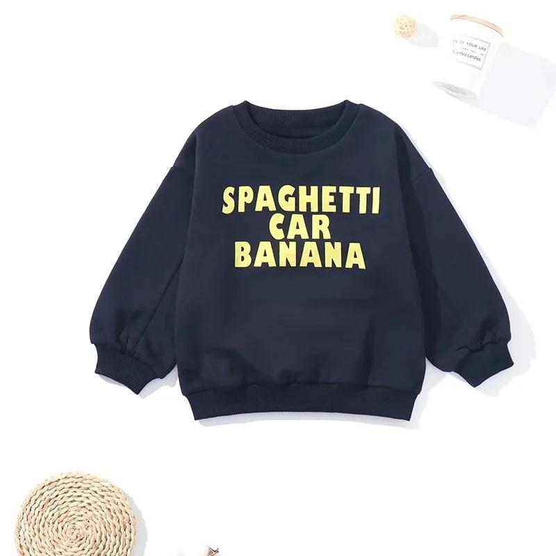 Sweat-shirt à manches longues et col rond pour enfants, coréen INS, hauts mignons pour filles et gar