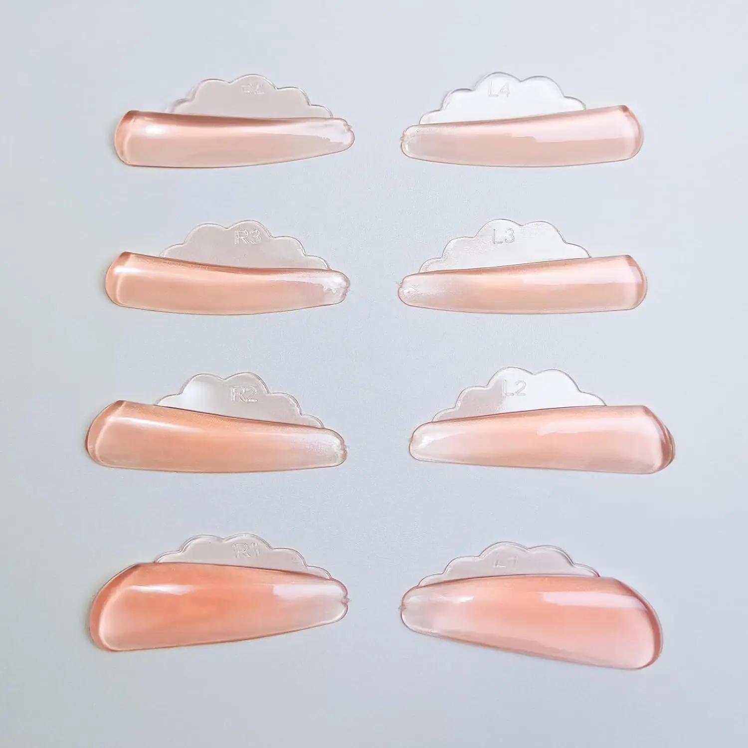 Libeauty nouveau 4 paires de colle gratuite Silicone cils Perm tige bouclier cils ascenseur Pad leva