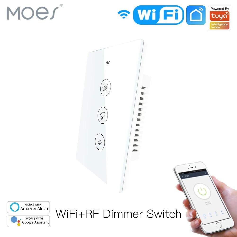Joli variateur de lumière intelligent WiFi RF, 2 voies, 3 voies, vie intelligente, Tuya, nous contrô