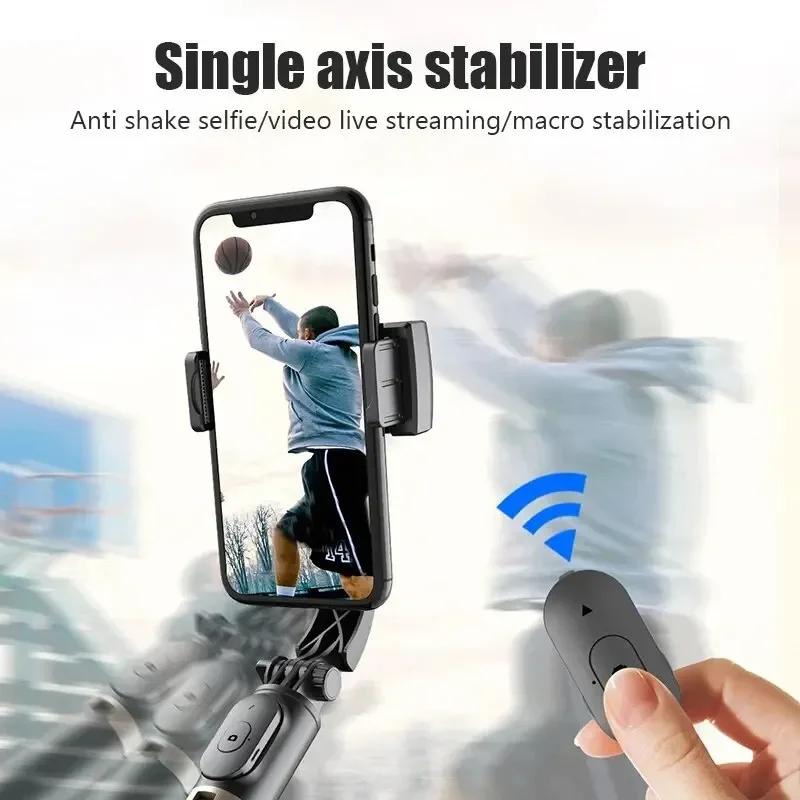 STTKGZD stabilisateur de cardan portatif stabilisateur Selfie bâton lumière de remplissage Smartphon
