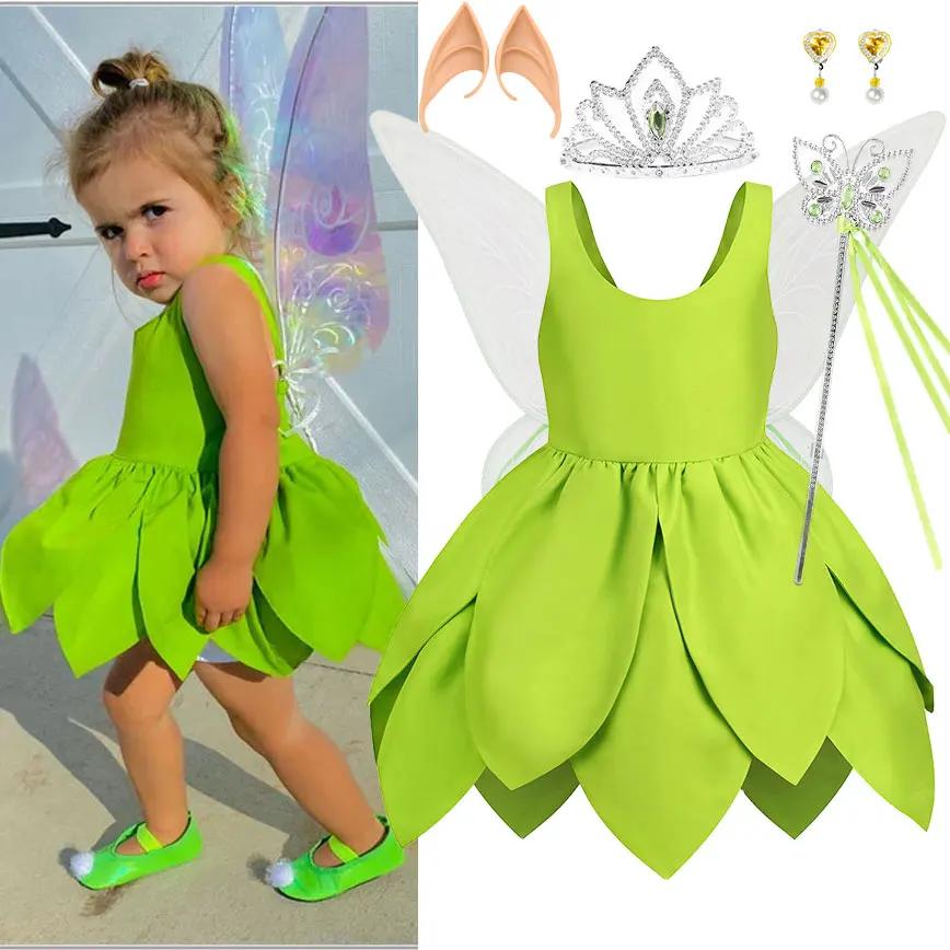 Miss Tinker Frock Cosplay Costume pour enfants, robe à bretelles, elfes, lutin nickel é, vêtements d