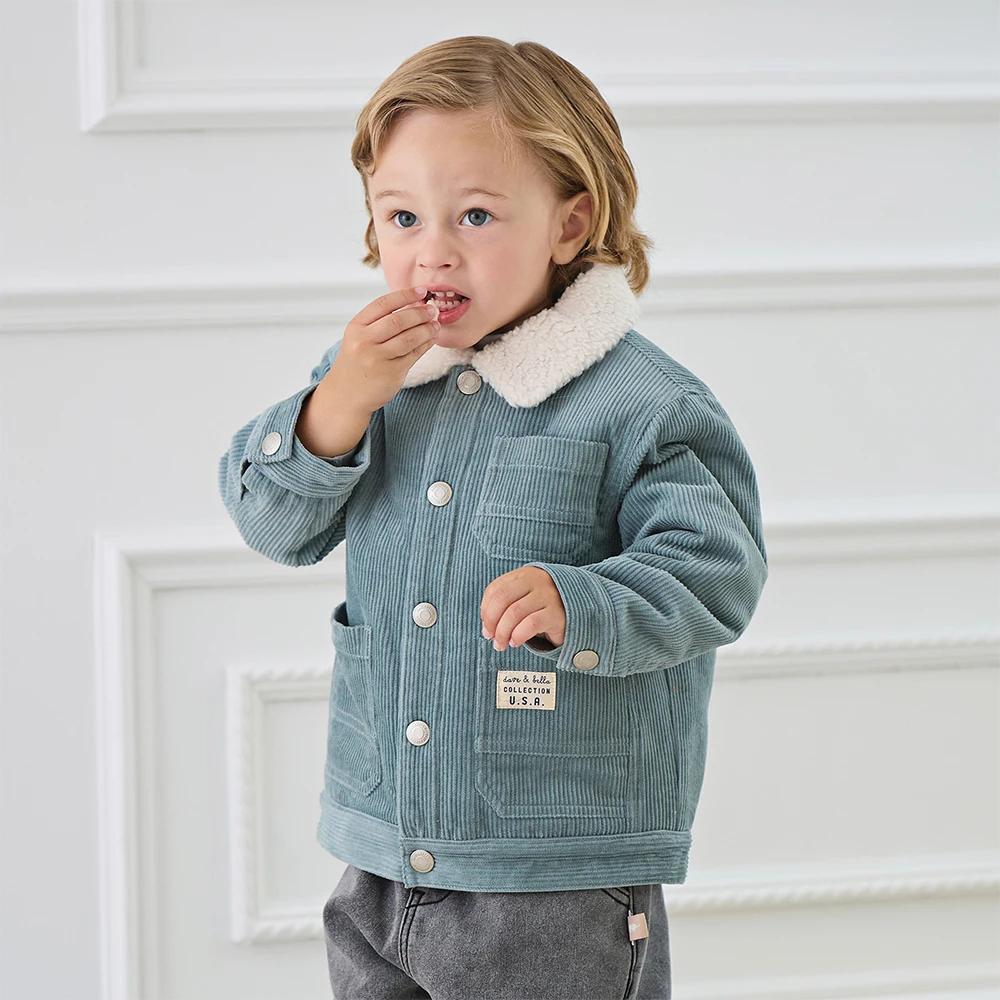 Dave Bella garçons coton manteau hiver salopette pour enfants bébé épaissir peluche veste manches lo