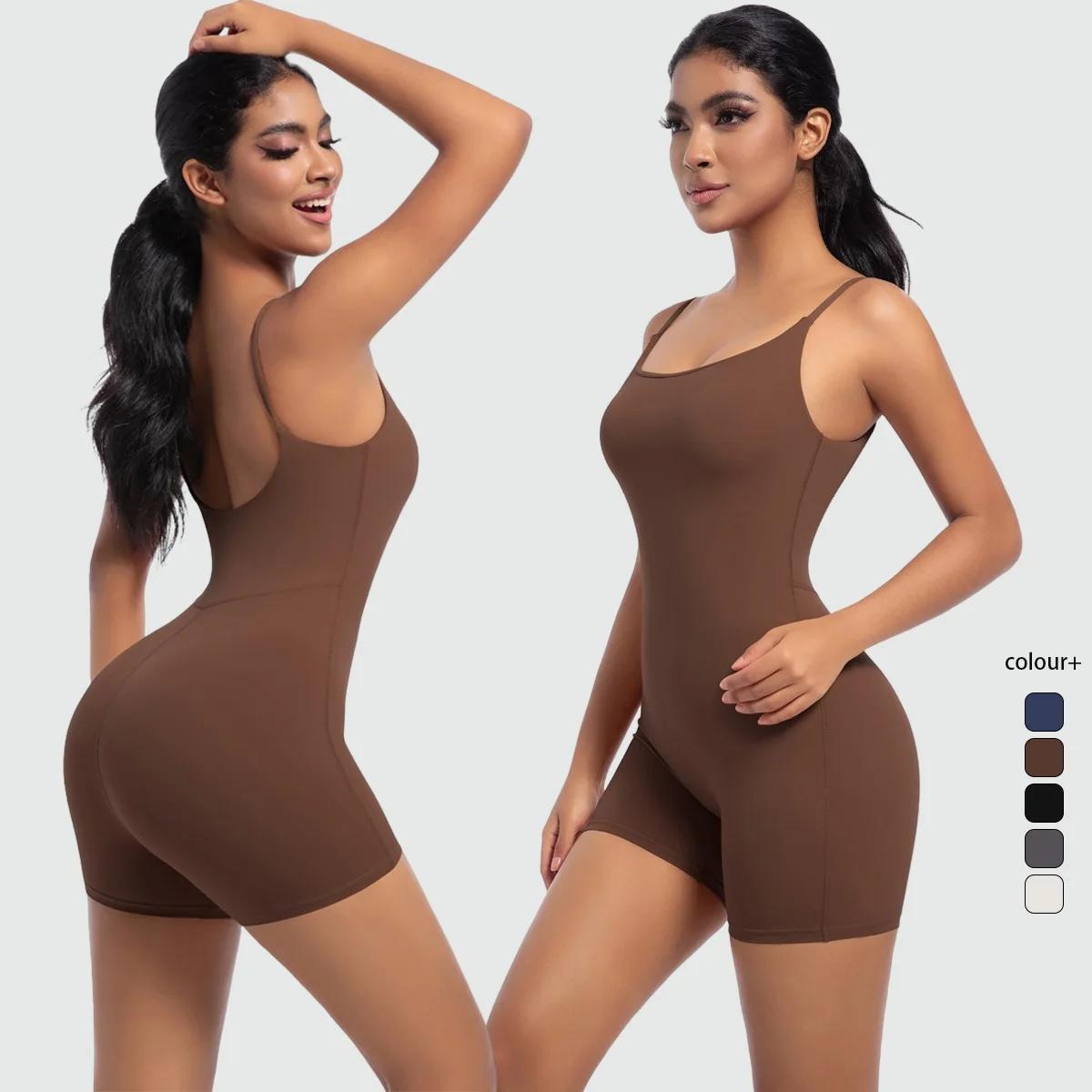 Combinaison dos nu sans couture femme - Barboteuse fitness pour lifting hanche sport