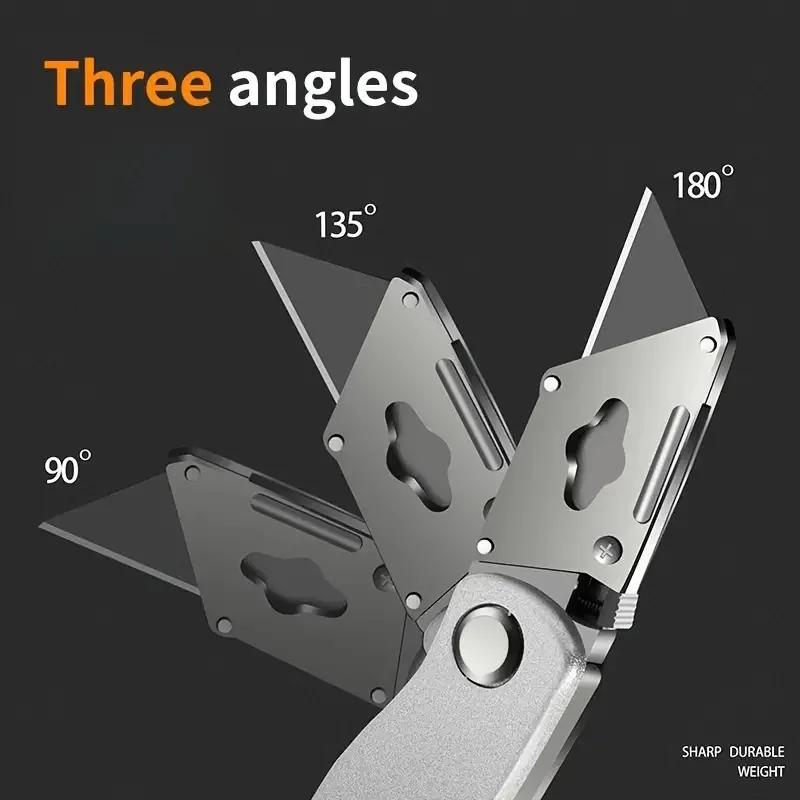 Couteau utilitaire pliant, manche en aluminium et plastique, coupe-câble de poche, lame de couteau p