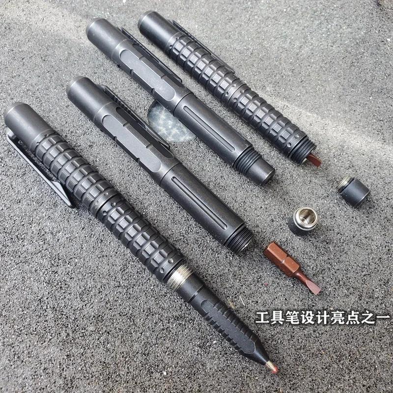 Stylo Tactique EDC Titane - Outil Multifonction Portable Écriture Professionnelle Extérieur