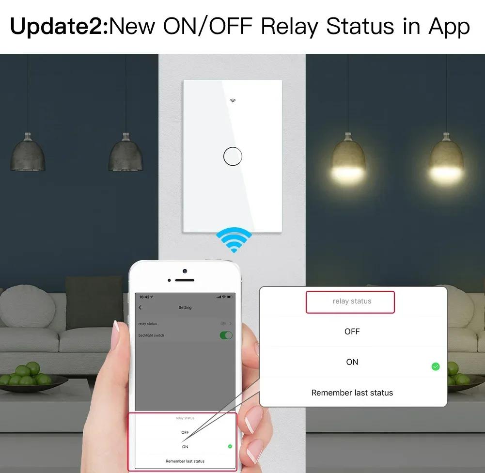 MOES-Joli d'éclairage intelligent WiFi, RF433, pas de fil d'al-melon, feu unique, vie intelligente,