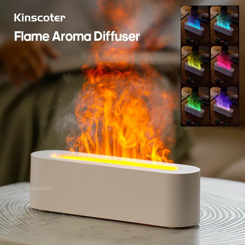KINSCOTER diffuseur d'arôme d'huile essentielle humidificateur d'air de flamme diffuseur de brume fr