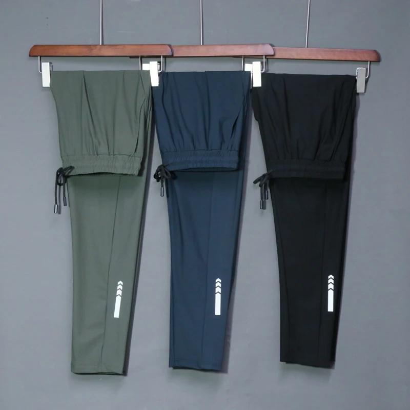 Pantalon de jogging élastique pour hommes - Survêtement décontracté pour course et fitness été