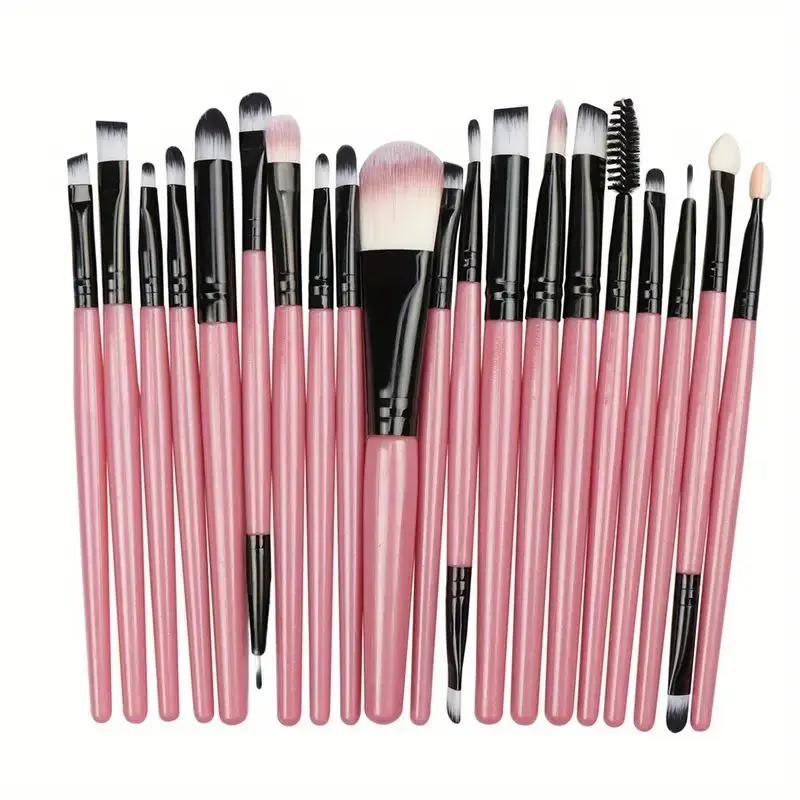 Ensemble de pinceaux de maquillage professionnels, poils synthétiques doux pour fond de teint, fard