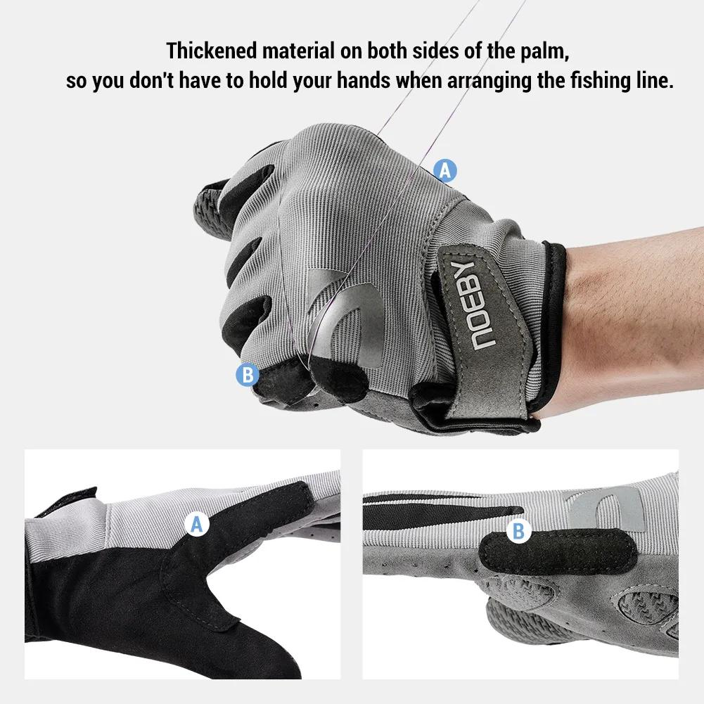 Noeby gants de pêche UPF50 + Protection solaire UV séchage rapide anti-dérapant kayak en plein air c