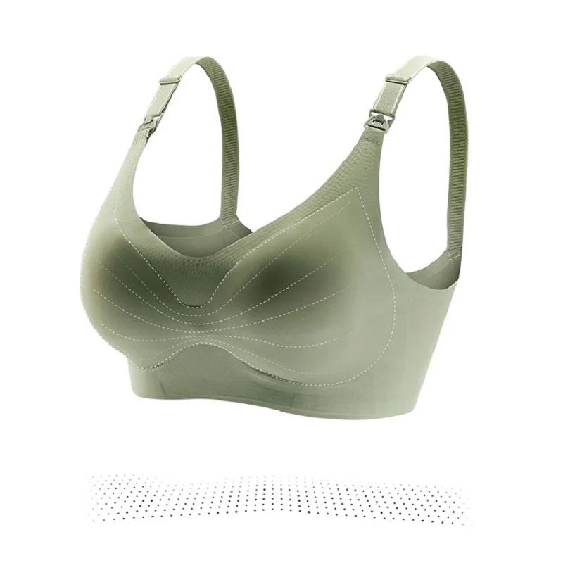 Soutien-gorge d'allaitement Ultra fin pour femmes, coupe Laser, rembourré et amovible, grande taille