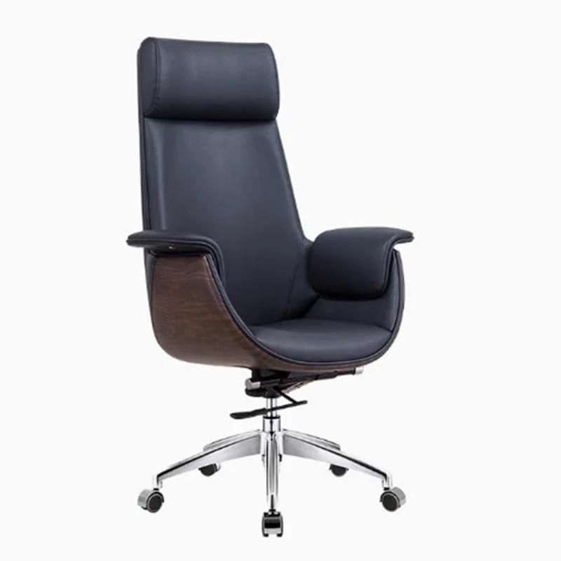 Chaise de bureau en cuir italien Support inclinable exécutif chaise de bureau blanche Mobile design