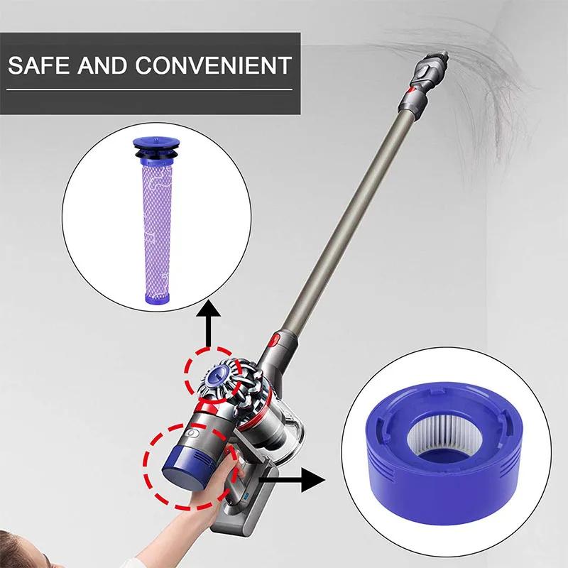 Pour aspirateurs sans fil Dyson V7 V8, pré-filtre et pré-filtre de remplacement + Kit de post-filtre
