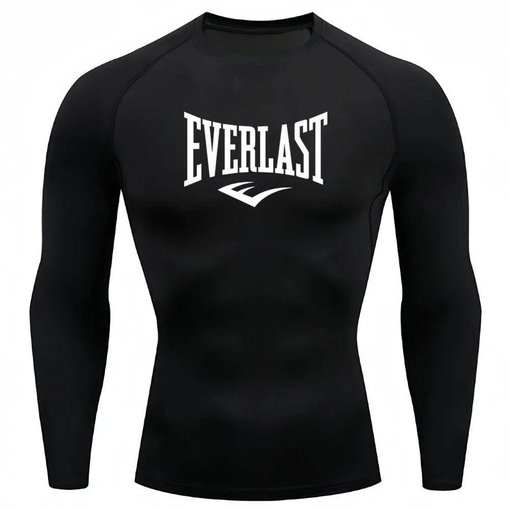 Chemises de Compression pour hommes, manches longues, couche de Base, t-shirts d'entraînement à séch
