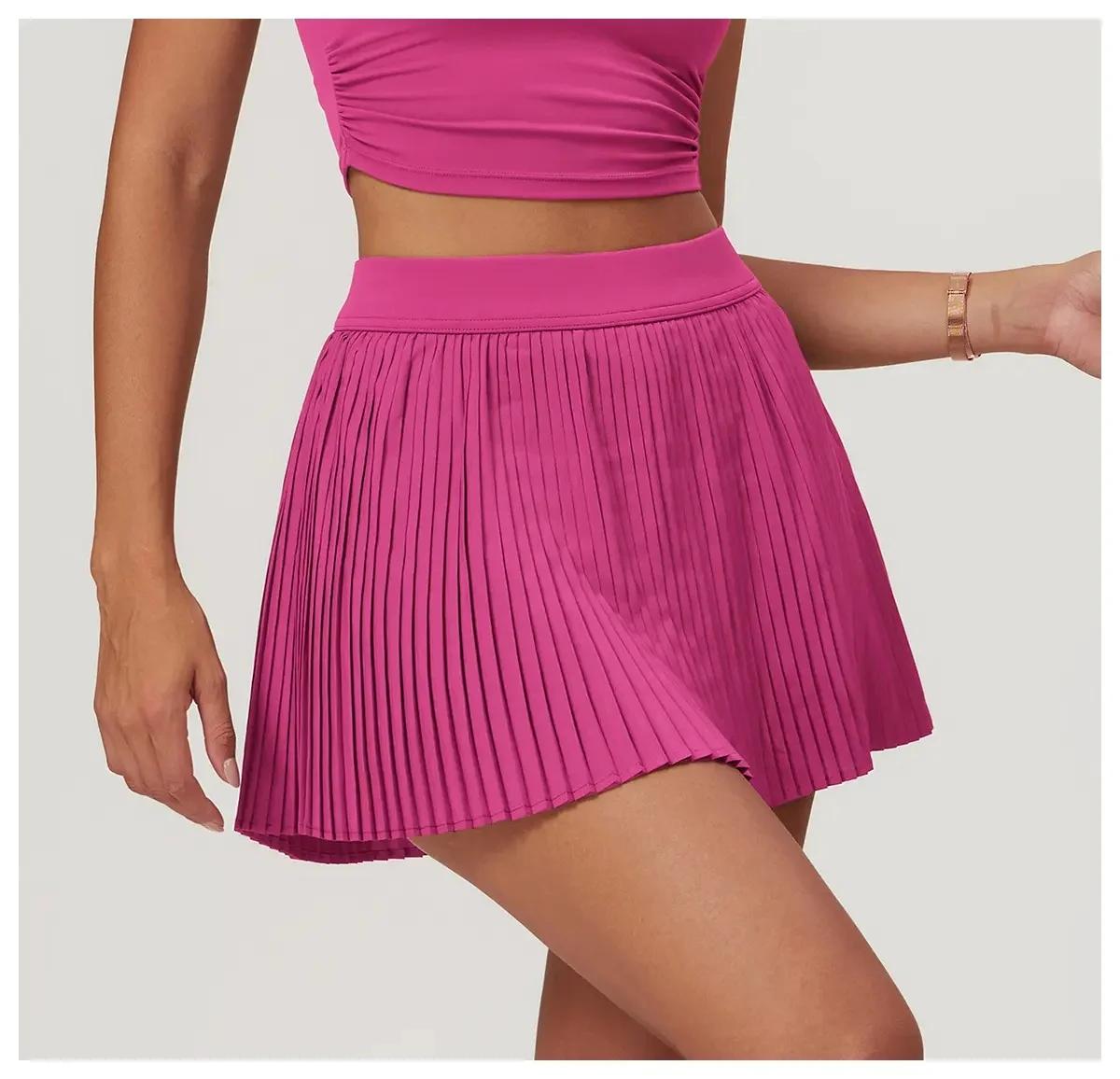 Jupe de golf et de tennis 2 en 1, combinaison de fitness plissée avec poche intérieure, style sexy p