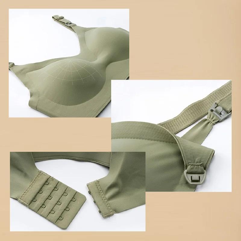 Soutien-gorge d'allaitement Ultra fin pour femmes, coupe Laser, rembourré et amovible, grande taille