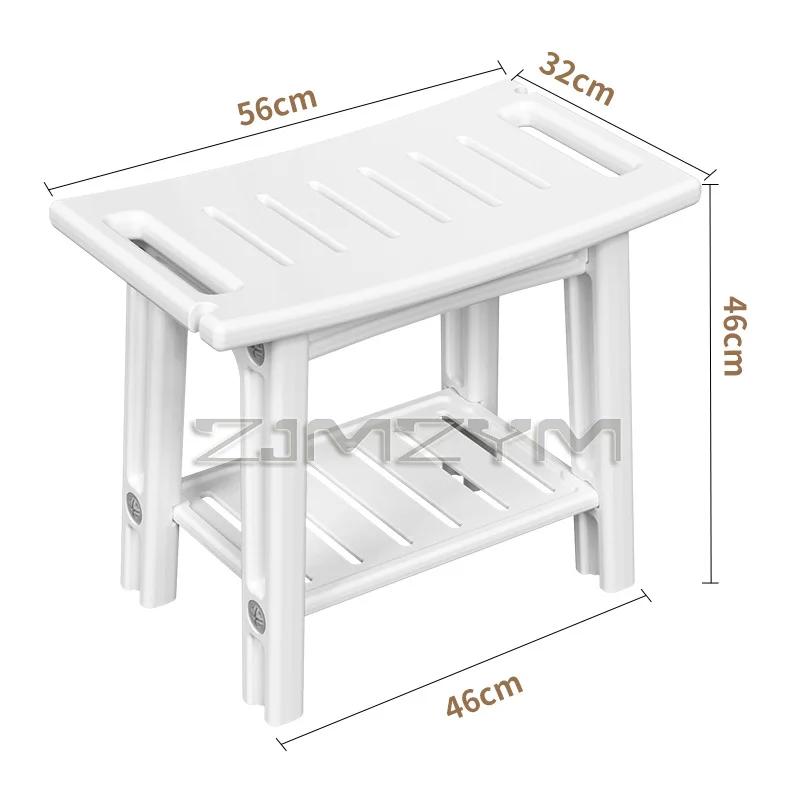 Tabouret de douche pliable et antidérapant pour femmes âgées et enceintes, banc de salle de bain, si