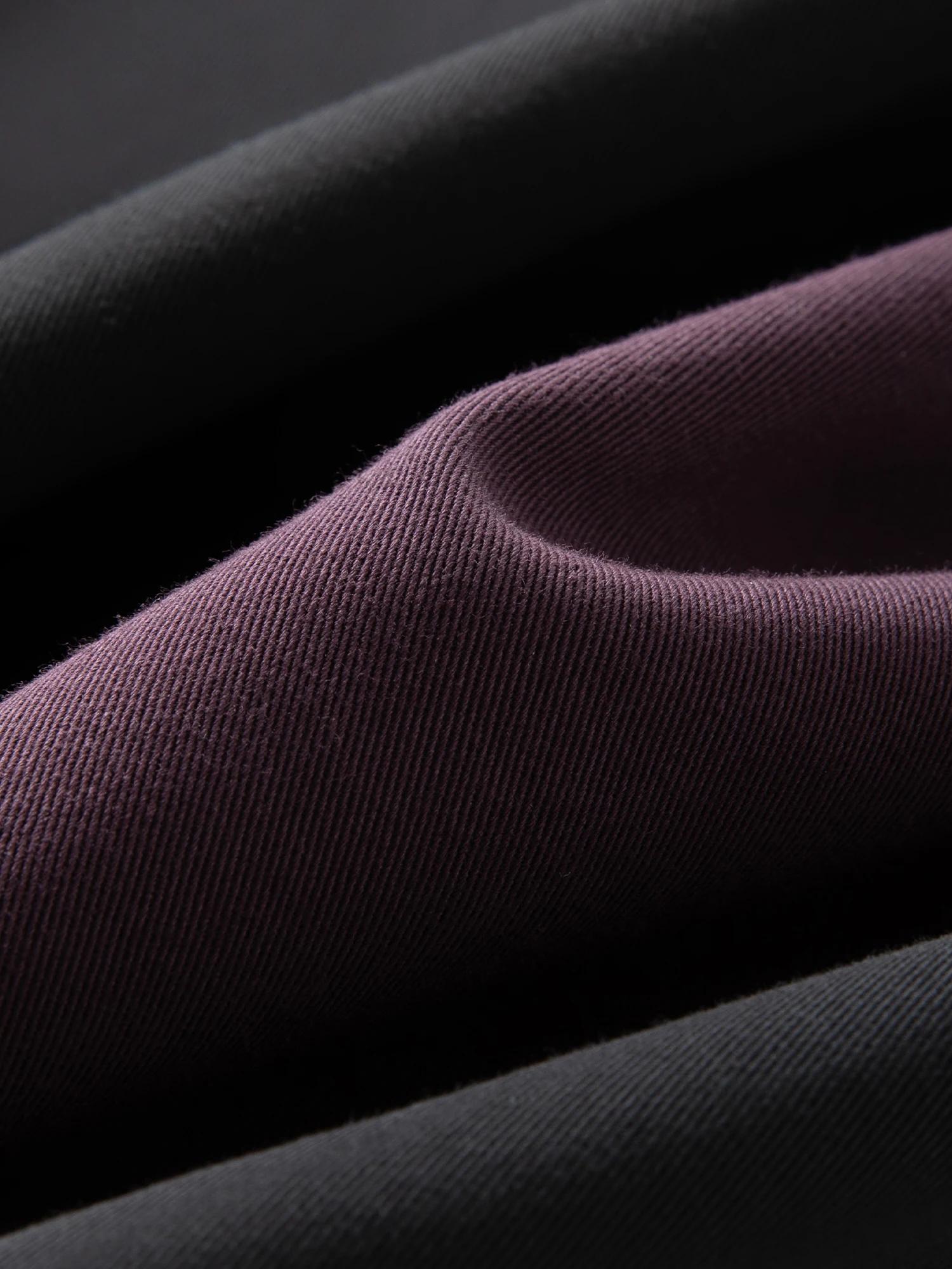 FSLE pantalon large décontracté pour femmes 2025 été nouveauté Design violet foncé Chic pantalon 25F