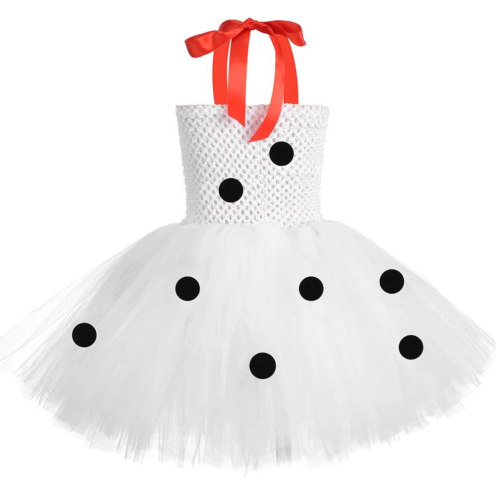 Costume de chien dalmatien pour petites filles, robe Tutu de chiot tacheté à pois, Costume de dalmat