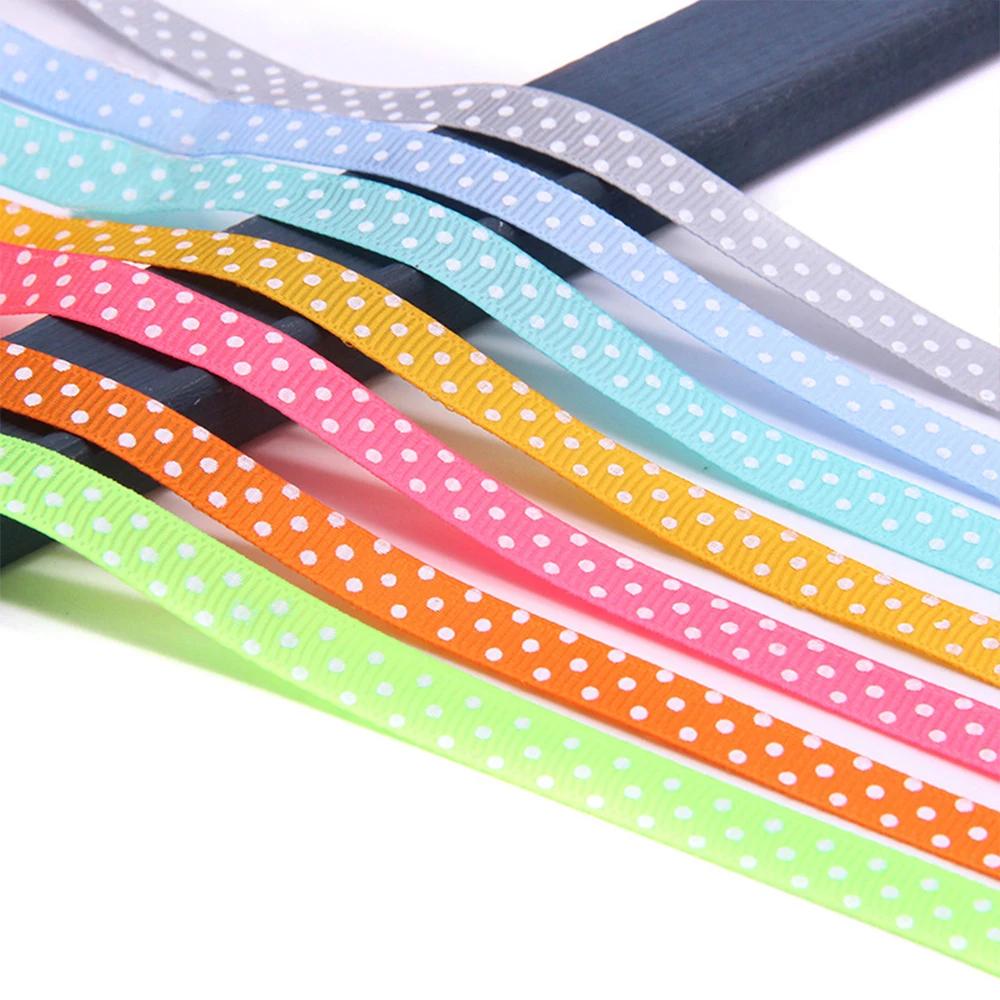 Rubans côtelés à pois, 5 Yards, pour emballage de cadeaux DIY, décoration de mariage, artisanat de p