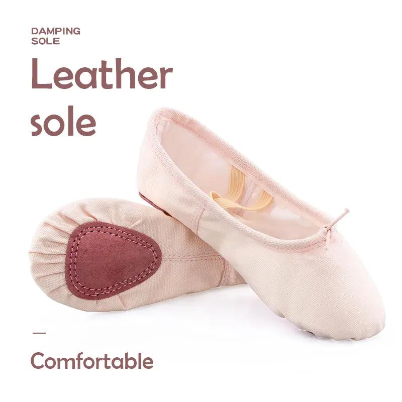 Chaussures de Ballet pour filles, chaussures de danse bon marché, chaussures de gymnastique à semell