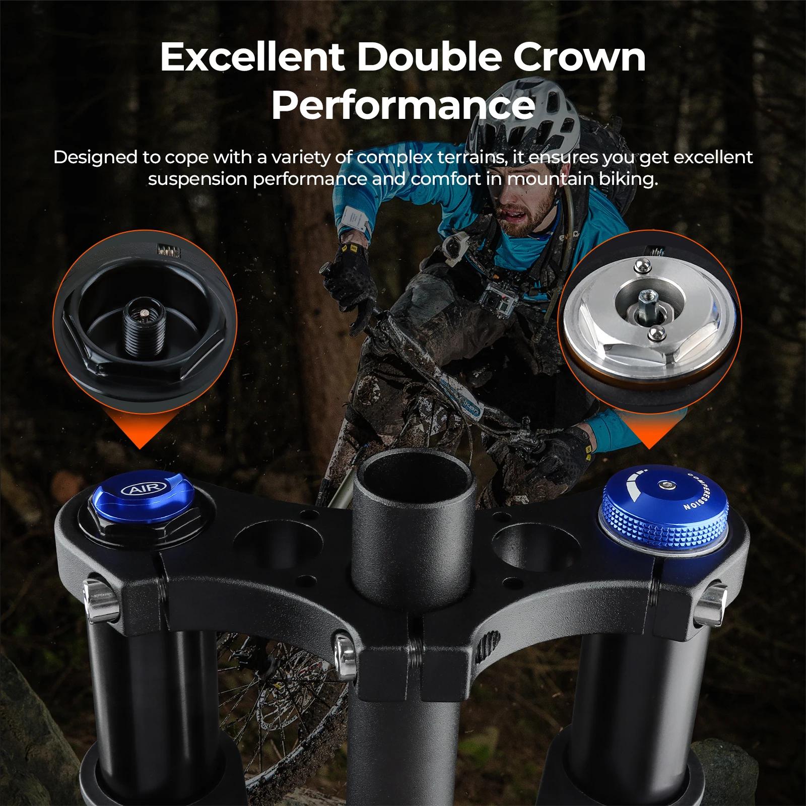 BOLANY vtt à travers l'axe Boost fourche de Suspension VTT résilience de l'air réglage du rebond 110