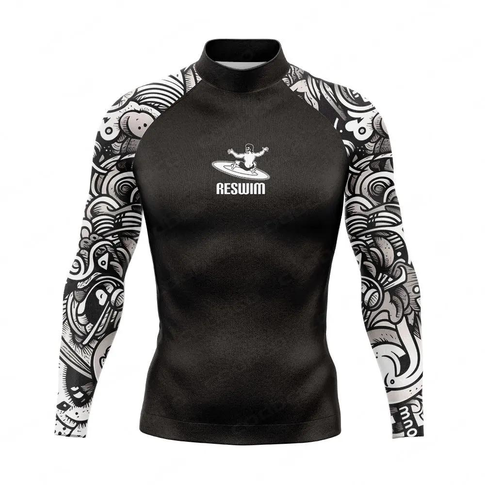 T-shirt de surf et de natation à manches longues pour homme, protection UV, collection été 2026, mai