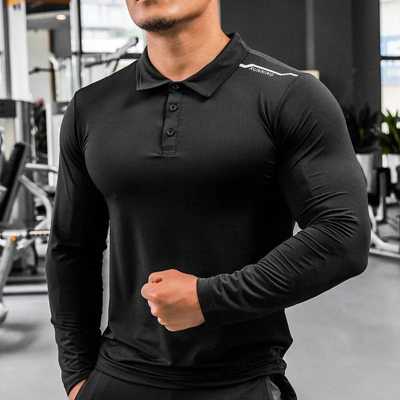Chemise de Compression de gymnastique pour hommes Rashgard Fitness manches longues vêtements de cour