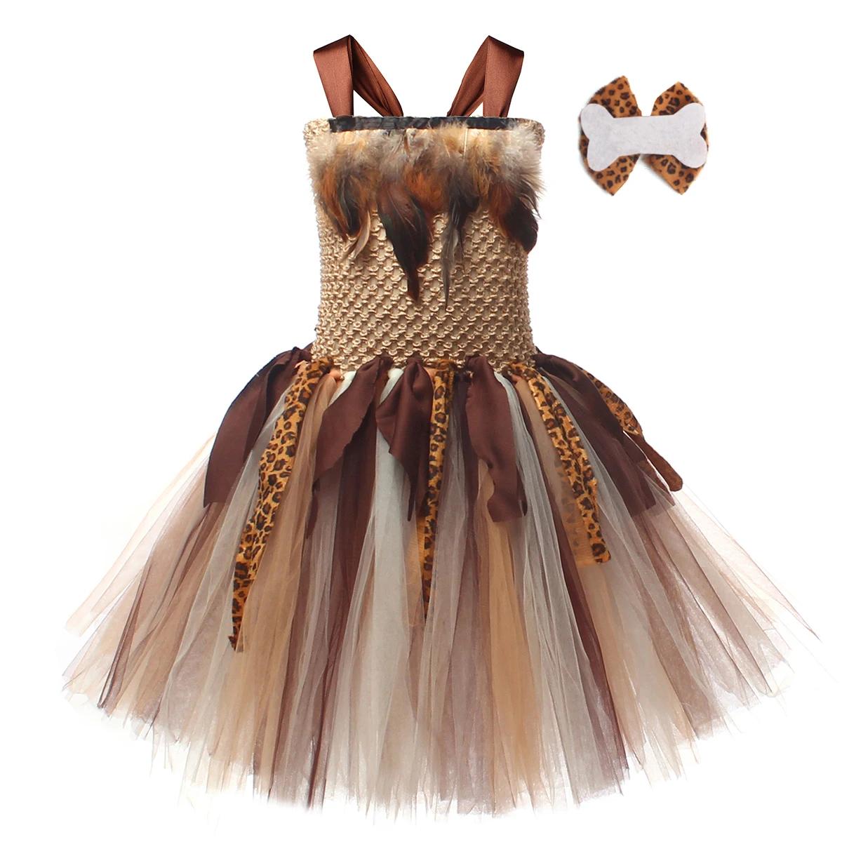 Costume de Diversification pour Fille, Robe Tutu d'Halloween, Cosplay d'Anniversaire, Jungle, Carnav