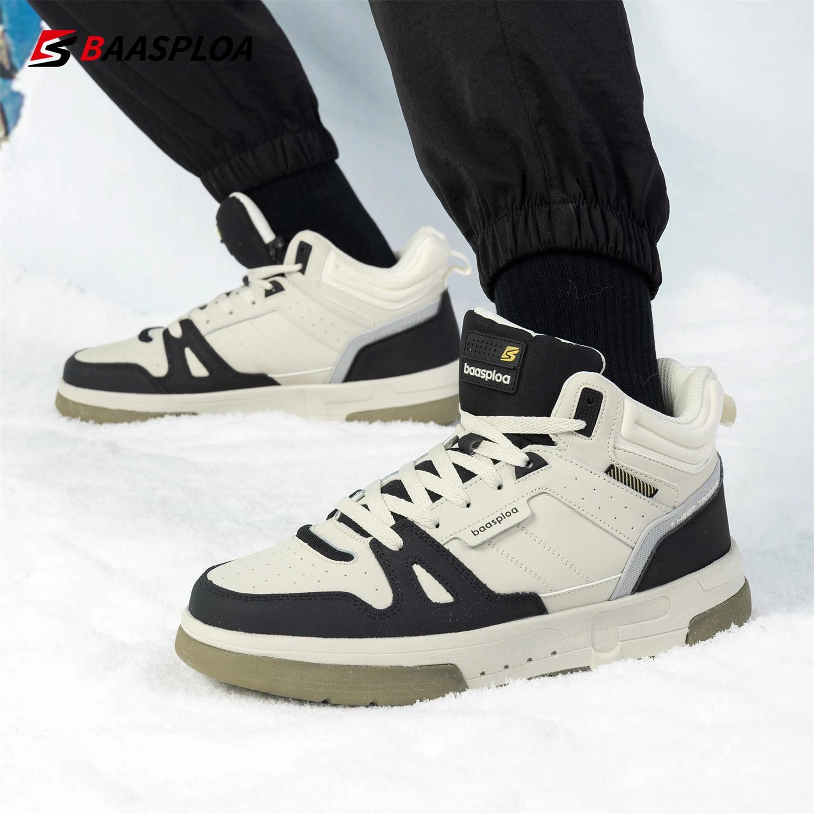 Nouveau Baasploa hommes hiver coton chaussures épaissi chaussures pour hommes en plein air antidérap