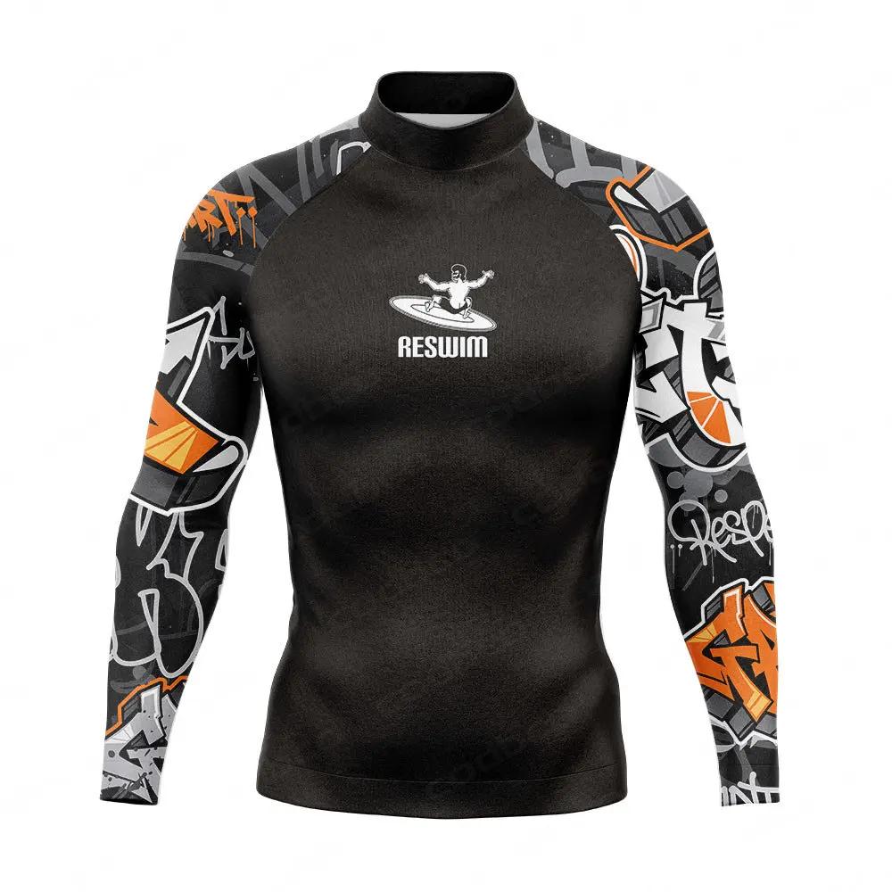 T-shirt de surf et de natation à manches longues pour homme, protection UV, collection été 2026, mai