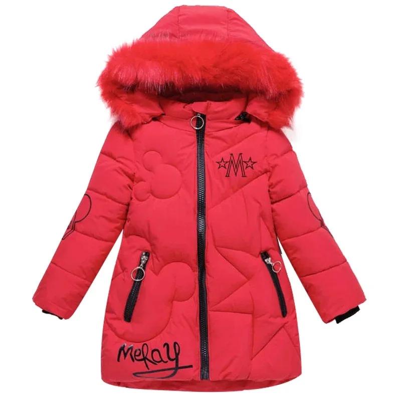 Vestes d'hiver grande taille pour filles, manteau de noël épais, à capuche, fermeture éclair, vêteme