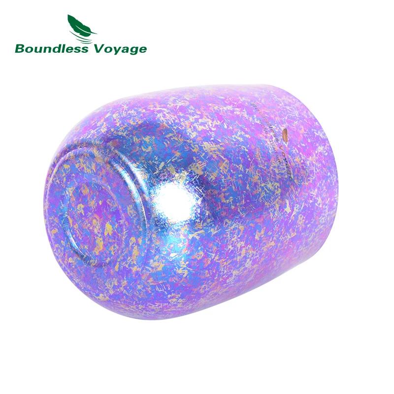 Tasse à thé Double couche colorée en titane, Voyage sans limite, avec fleur glacée, pour l'eau, le t